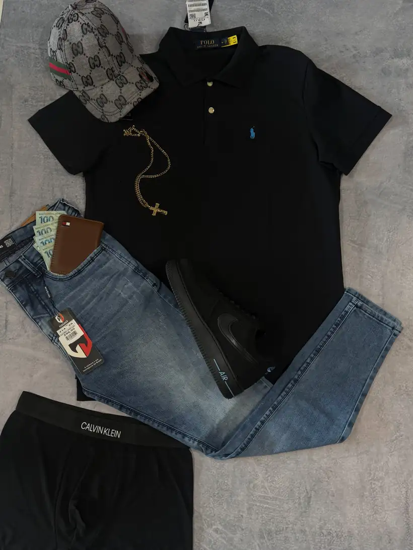 Camiseta Polo Preta
